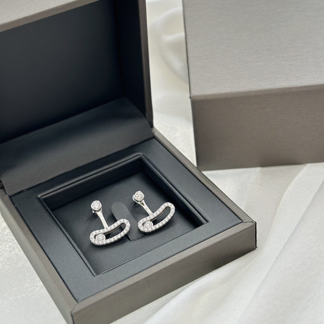 [Shinejoy]MOVE UNO SILVER DIAMOND EARRINGS