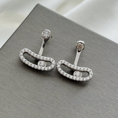[Shinejoy]MOVE UNO SILVER DIAMOND EARRINGS