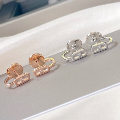 [Shinejoy]CREOLES MOVE UNO MINI 1 DIAMOND EARRINGS