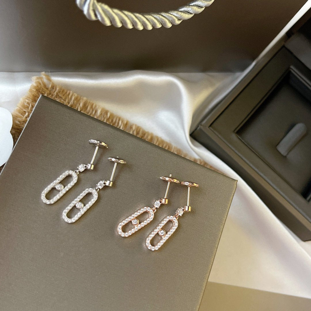 [Shinejoy]DORMEUSES MOVE UNO DIAMOND EARRINGS
