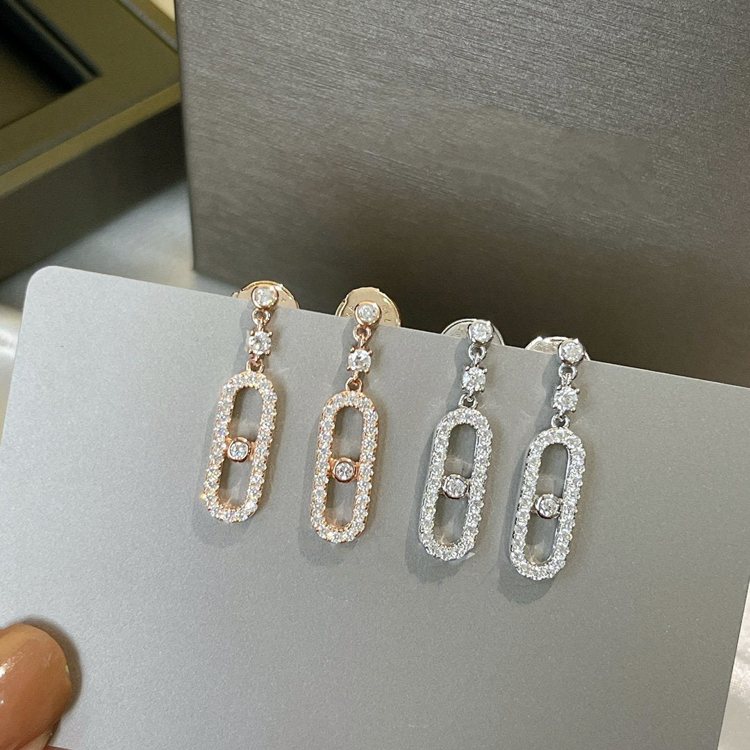 [Shinejoy]DORMEUSES MOVE UNO DIAMOND EARRINGS