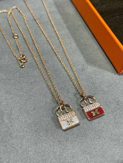 [Shinejoy]H CIRCE MOISSANITE PENDANT NECKLACE GOLD