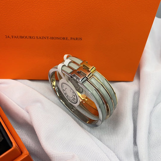 [Shinejoy]CLASSIC HM CLIC GREEN 8MM ENAMEL BRACELET