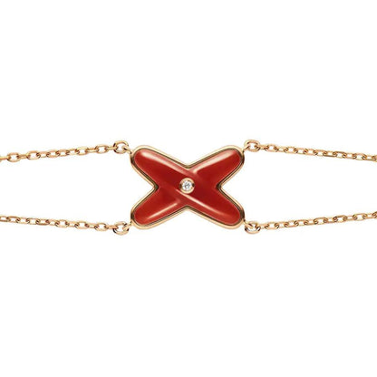 [Shinejoy]JEUX BRACELET CARNELIAN PINK GOLD 1 DIAMOND