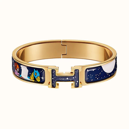 [Shinejoy]H STAR AND MOON BRACELET 12MM