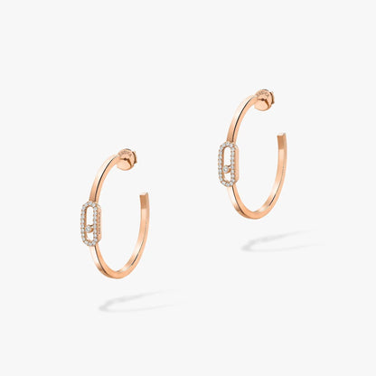 [Shinejoy]CREOLES MOVE UNO PM DIAMOND EARRINGS