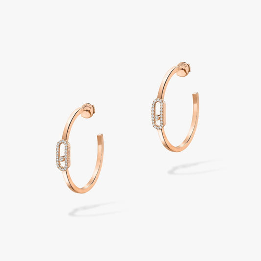 [Shinejoy]BOUCLES D'OREILLES CRÉOLES MOVE UNO PM DIAMANTS