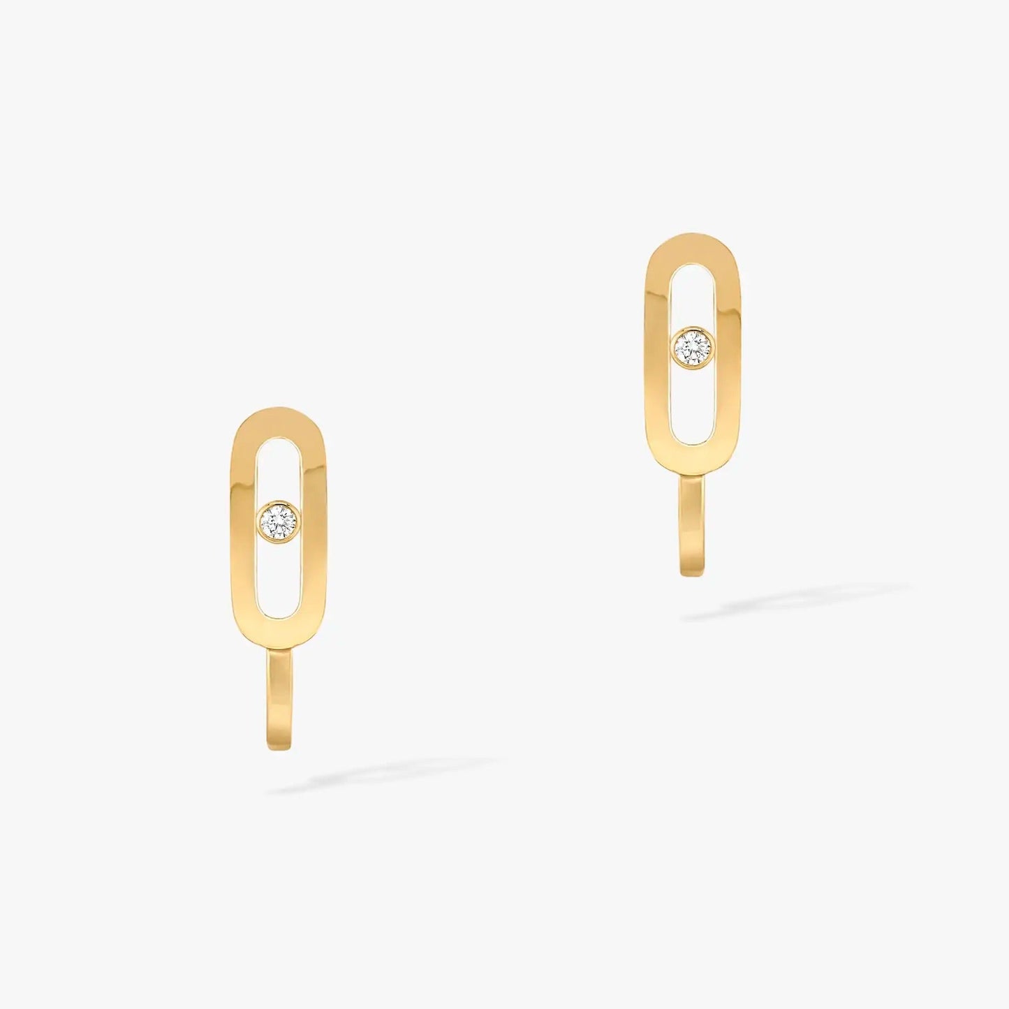[Shinejoy]CREOLES MOVE UNO MINI 1 DIAMOND EARRINGS