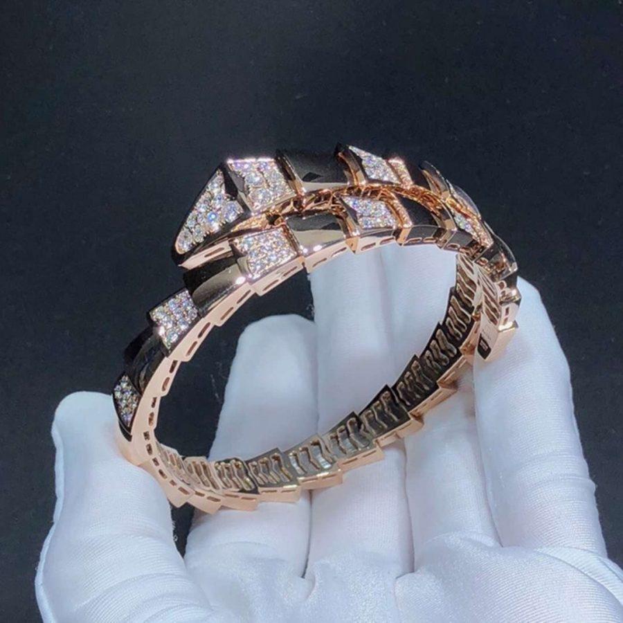 [Shinejoy]SERPENTI WIDE BRACELET PINK GOLD DIAMOND