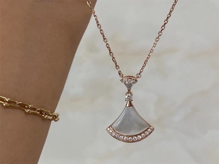 [Shinejoy]DREAM NECKLACE MOP PINK GOLD DIAMOND