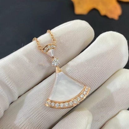 [Shinejoy]DREAM NECKLACE MOP PINK GOLD DIAMOND