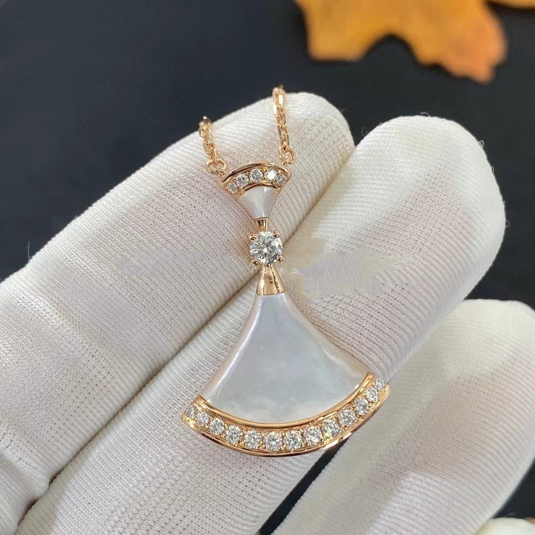 [Shinejoy]DREAM NECKLACE MOP PINK GOLD DIAMOND