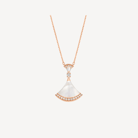[Shinejoy]DREAM NECKLACE MOP PINK GOLD DIAMOND