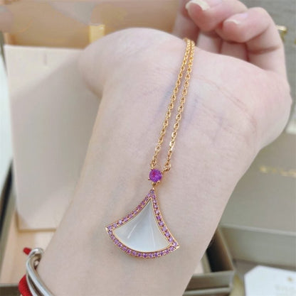 [Shinejoy]DREAM NECKLACE MOP DIAMOND PINK