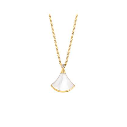 [Shinejoy]DREAM NECKLACE WHITE MOP GOLD 1 DIAMOND