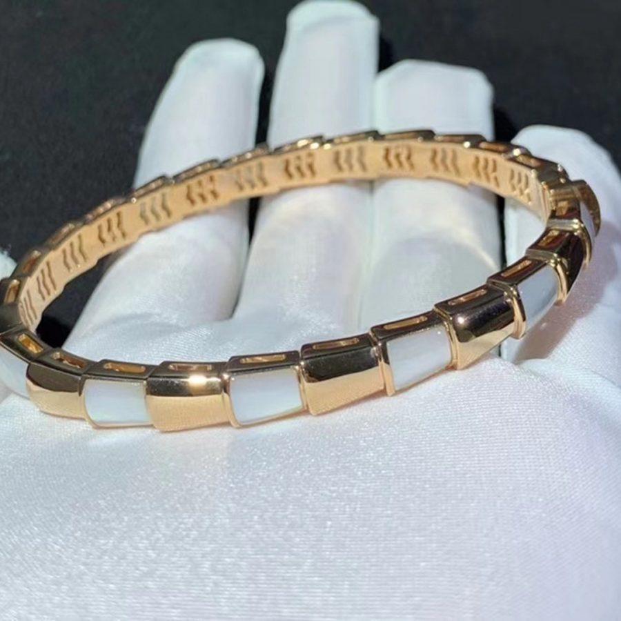 [Shinejoy]SERPENTI BRACELET PINK GOLD MOP