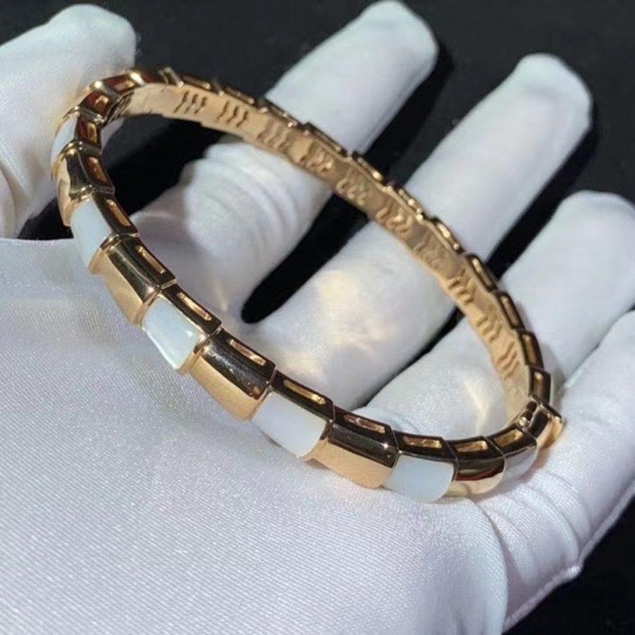 [Shinejoy]SERPENTI BRACELET PINK GOLD MOP