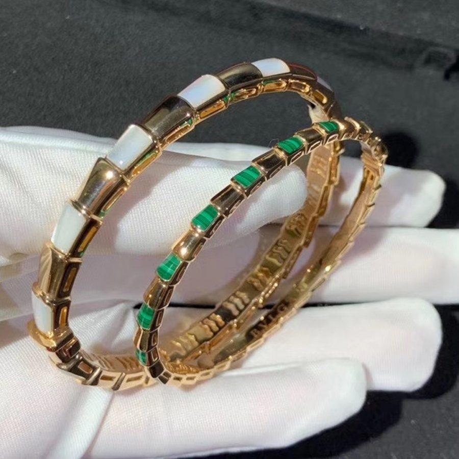 [Shinejoy]SERPENTI BRACELET PINK GOLD MOP