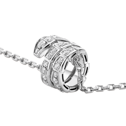 [Shinejoy]SERPENTI  NECKLACE DOUBLE RING DIAMOND
