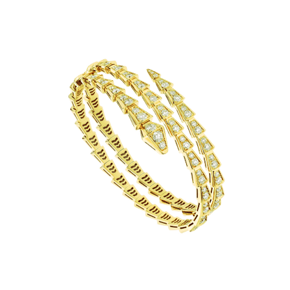 [Shinejoy]SERPENTI BRACELET GOLD DIAMOND DOUBLE ROW
