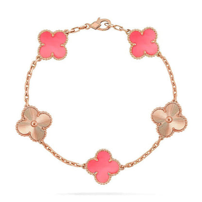 [⭐Shinejoy] CLOVER 5 MOTIFS  PINK MOP BRACELET COLLECTION