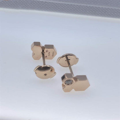 [Shinejoy]BEE LOVE PINK GOLD DIAMOND EARRINGS