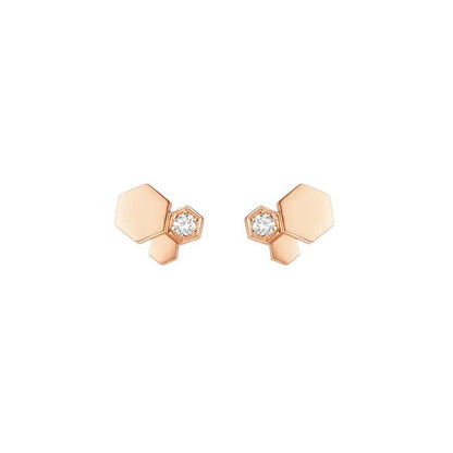 [Shinejoy]BEE LOVE PINK GOLD DIAMOND EARRINGS
