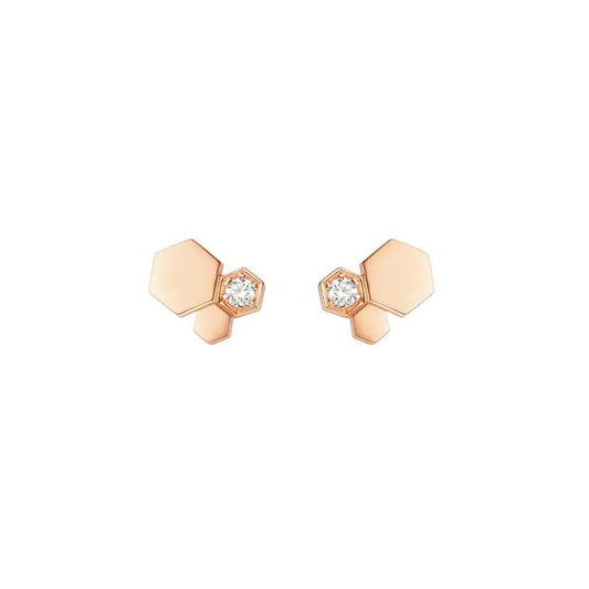 [Shinejoy]BEE LOVE PINK GOLD DIAMOND EARRINGS