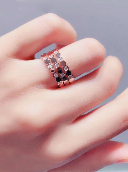 [Shinejoy]BEE LOVE RING PINK GOLD DIAMOND