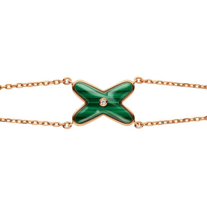 [Shinejoy]JEUX BRACELET MALACHITE PINK GOLD 1 DIAMOND