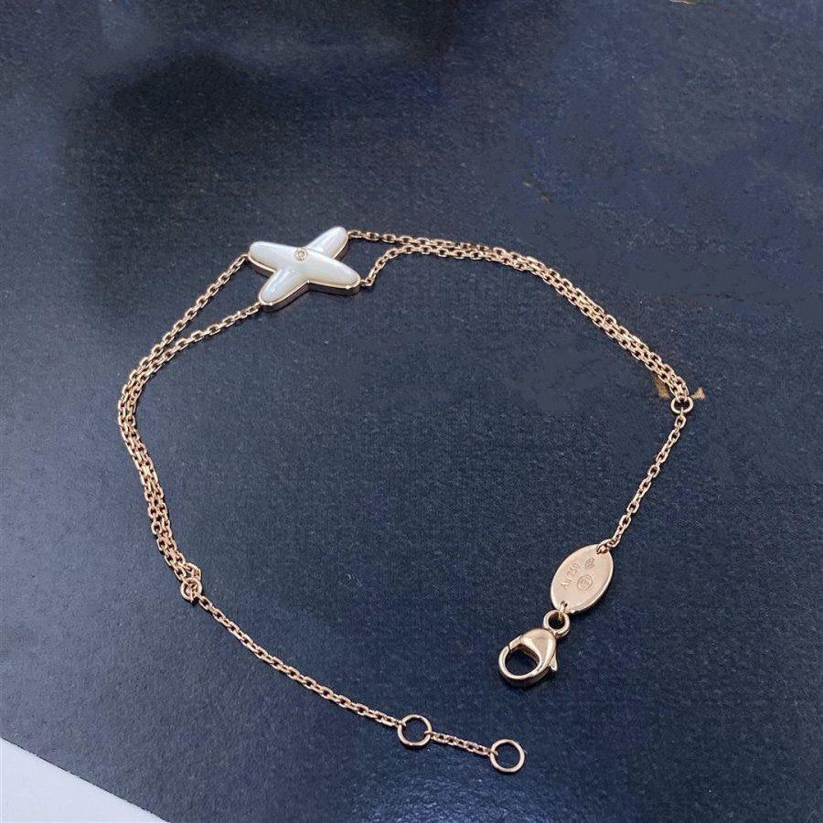 [Shinejoy]JEUX BRACELET WHITE MOP PINK GOLD 1 DIAMOND