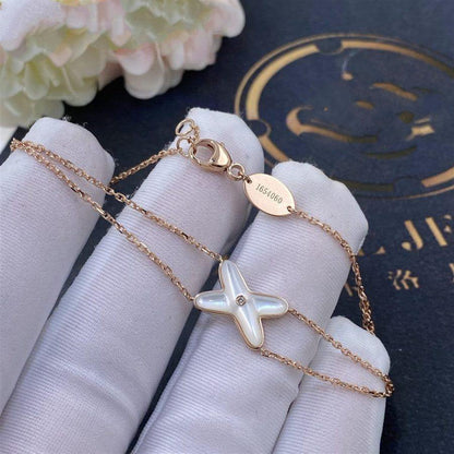 [Shinejoy]JEUX BRACELET WHITE MOP PINK GOLD 1 DIAMOND