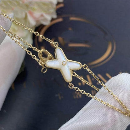 [Shinejoy]JEUX BRACELET WHITE MOP GOLD 1 DIAMOND
