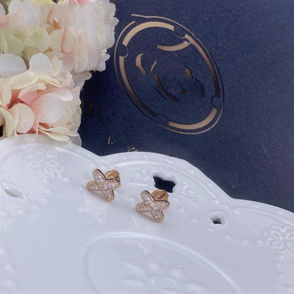 [Shinejoy]JEUX DE PINK GOLD DIAMOND EARRINGS