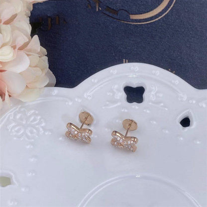 [Shinejoy]JEUX DE PINK GOLD DIAMOND EARRINGS