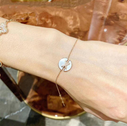[Shinejoy]JEUX DE BRACELET MOP PINK GOLD DIAMONDS