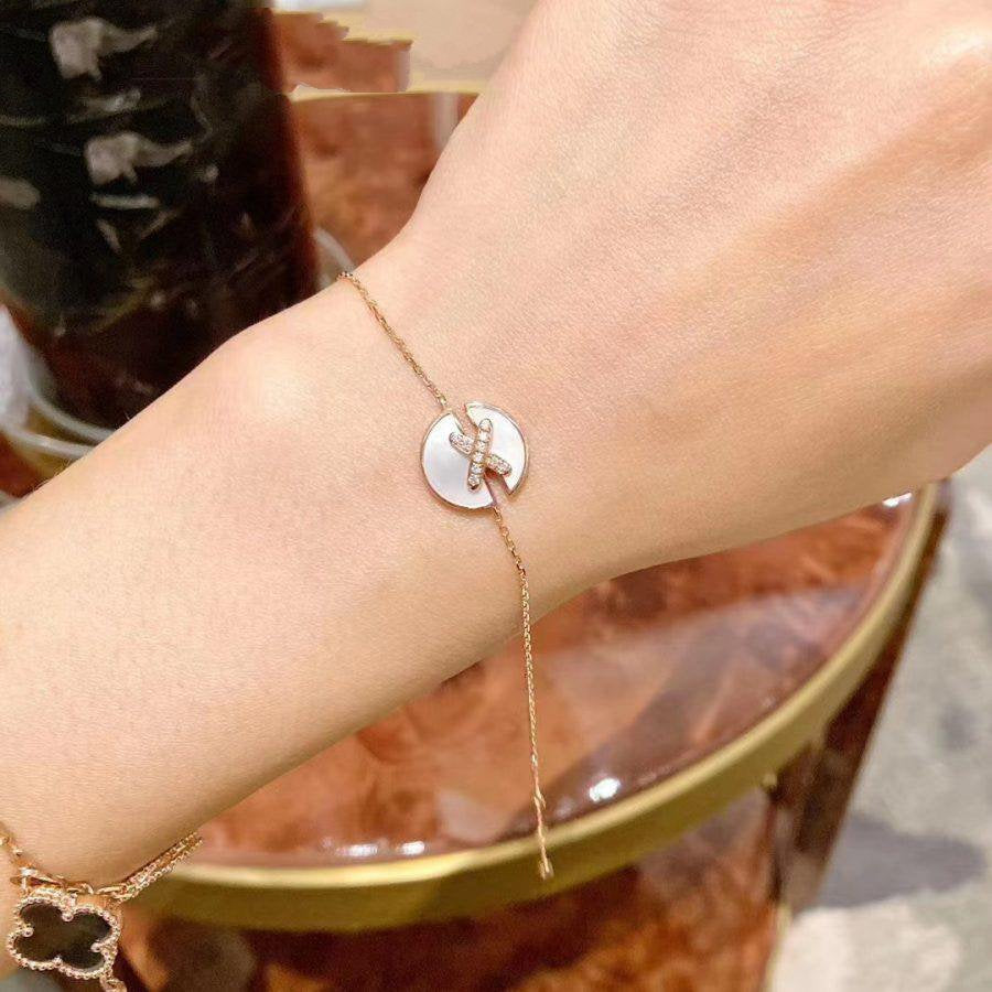 [Shinejoy]JEUX DE BRACELET MOP PINK GOLD DIAMONDS
