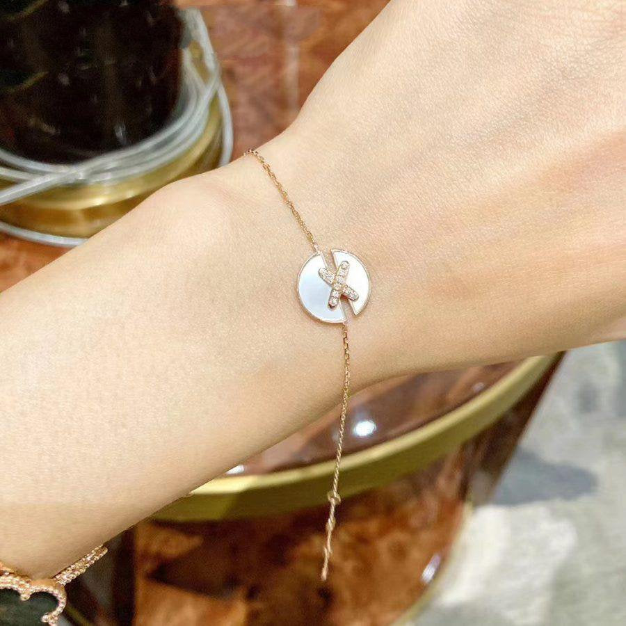[Shinejoy]JEUX DE BRACELET MOP PINK GOLD DIAMONDS