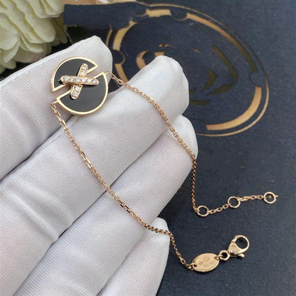 [Shinejoy]JEUX DE BRACELET ONYX PINK GOLD DIAMOND