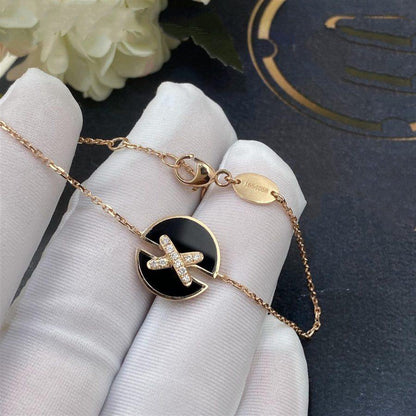 [Shinejoy]JEUX DE BRACELET ONYX PINK GOLD DIAMOND