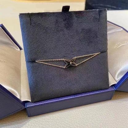 [Shinejoy]JEUX BRACELET ONYX PINK GOLD 1 DIAMOND