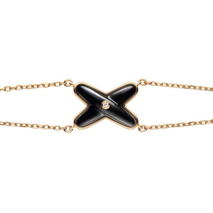 [Shinejoy]JEUX BRACELET ONYX PINK GOLD 1 DIAMOND