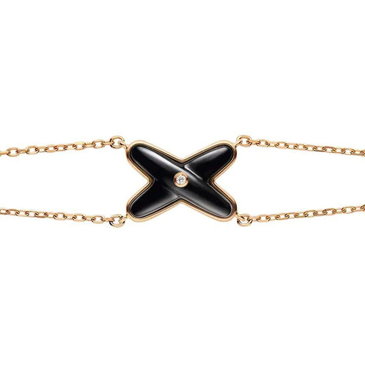 [Shinejoy]JEUX BRACELET ONYX PINK GOLD 1 DIAMOND