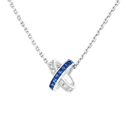 [Shinejoy]LIENS DIAMOND SILVER NECKLACE