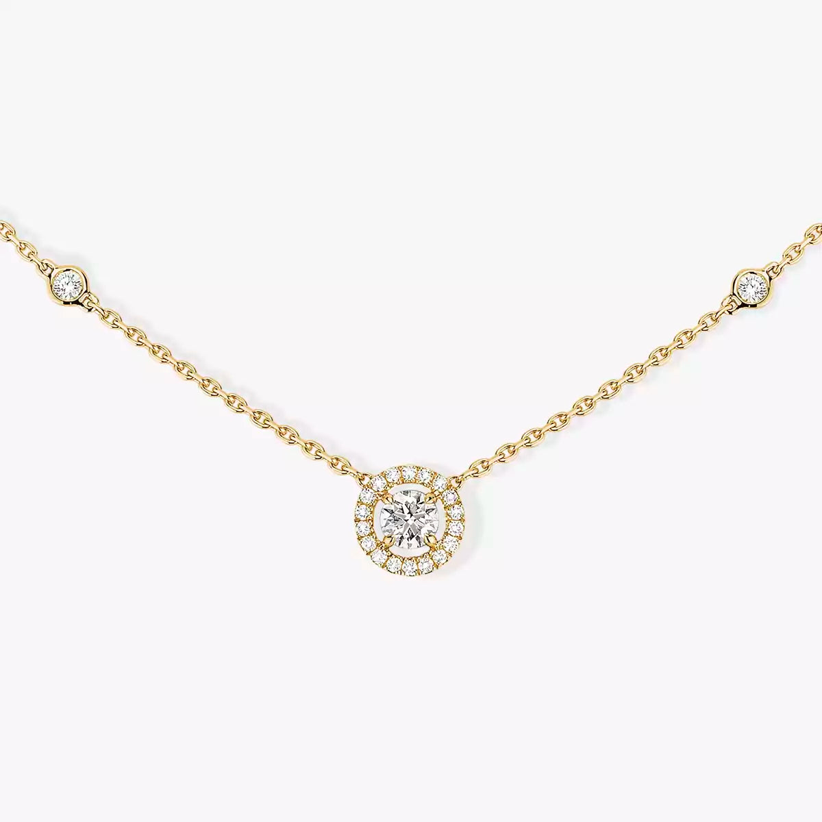 [Shinejoy]Diamond Necklace 0,20ct Brilliant Shape Joy