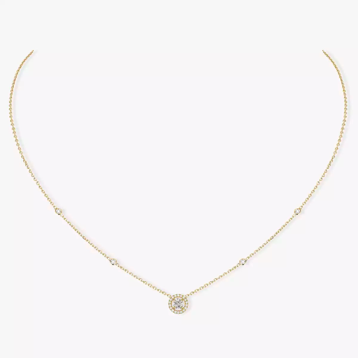 [Shinejoy]Diamond Necklace 0,20ct Brilliant Shape Joy