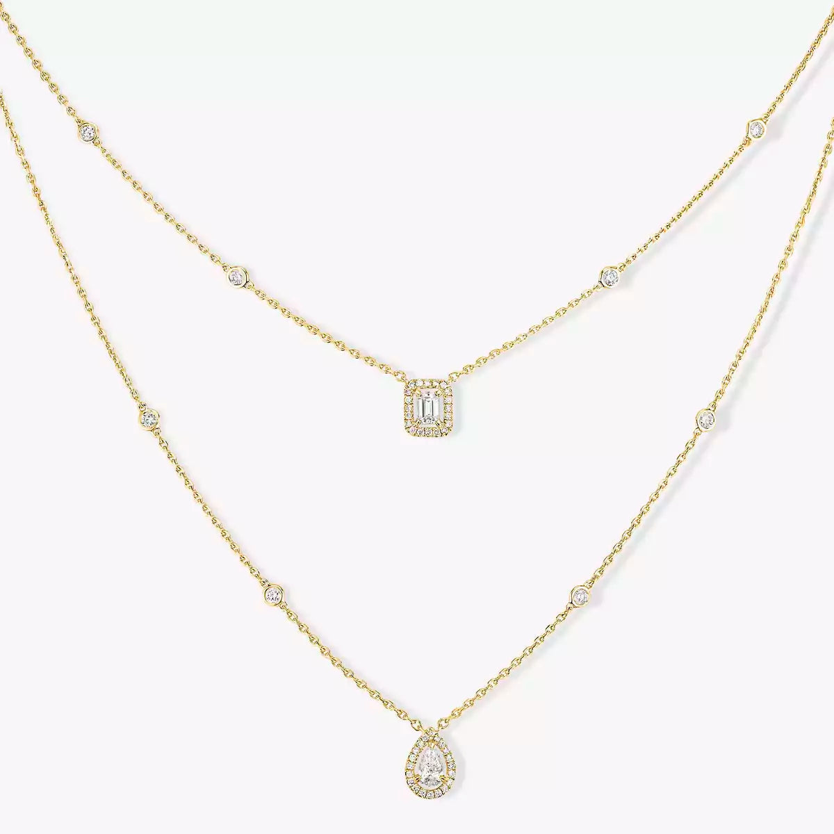 [Shinejoy]Diamond Necklace My Twin 2 Rows