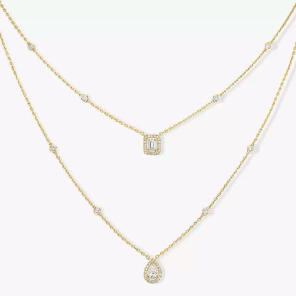 [Shinejoy]Diamond Necklace My Twin 2 Rows