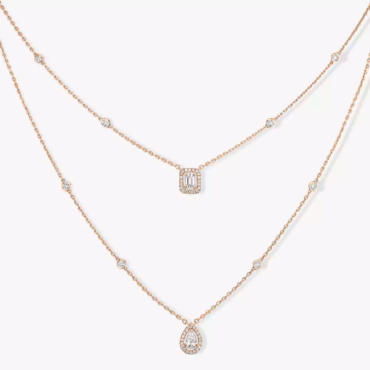 [Shinejoy]Diamond Necklace My Twin 2 Rows
