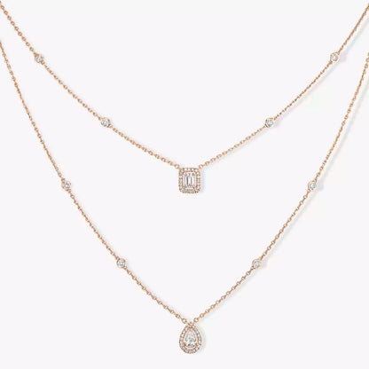 [Shinejoy]Diamond Necklace My Twin 2 Rows